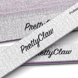 PrettyClaw Acrylic Nail Files Straight Shape 100/100 Grit - Zebra (10 Pieces)