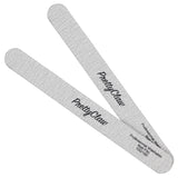 PrettyClaw Acrylic Nail Files Straight Shape 100/180 Grit - Zebra (2 Pieces)