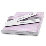 PrettyClaw Acrylic Nail Files Straight Shape 180/240 Grit - Zebra (50 Pieces)