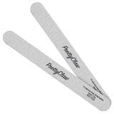 PrettyClaw Acrylic Nail Files Straight Shape 80/100 Grit - Zebra (2 Pieces)