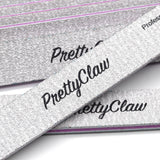 PrettyClaw Acrylic Nail Files Straight Shape 80/80 Grit - Zebra (1 Case/2000 Pieces)