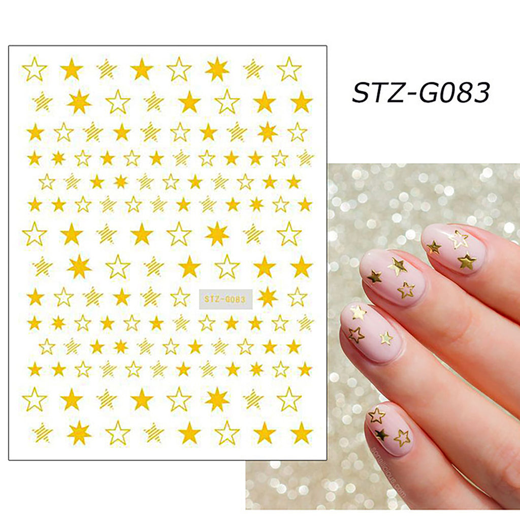 Nail Stickers Stars Gold STZ-G083G