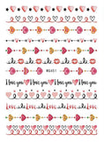 Nail Stickers Heart Love Lips WG-451