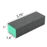PrettyClaw 3-Way Nail Buffer Blocks 120/120/120 Grit - Teal/Black (1 case/500 pieces)