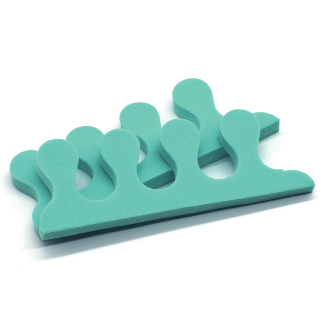 PrettyClaw Disposable Pedicure Toe Separators - Green (200 Pieces/100 Pairs)