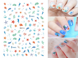 Nail Stickers Sea Shell Sea Horse Ocean WG-016