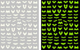 Nail Stickers Halloween Bats Glow in the Dark WG-668