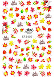 Nail Stickers Colorful Autumn Fall Leaves XF-3407