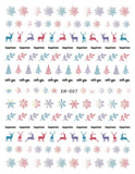Nail Stickers Colorful Christmas Winter XH-007