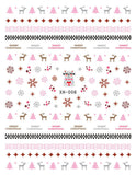 Nail Stickers Christmas Winter Pink XH-008
