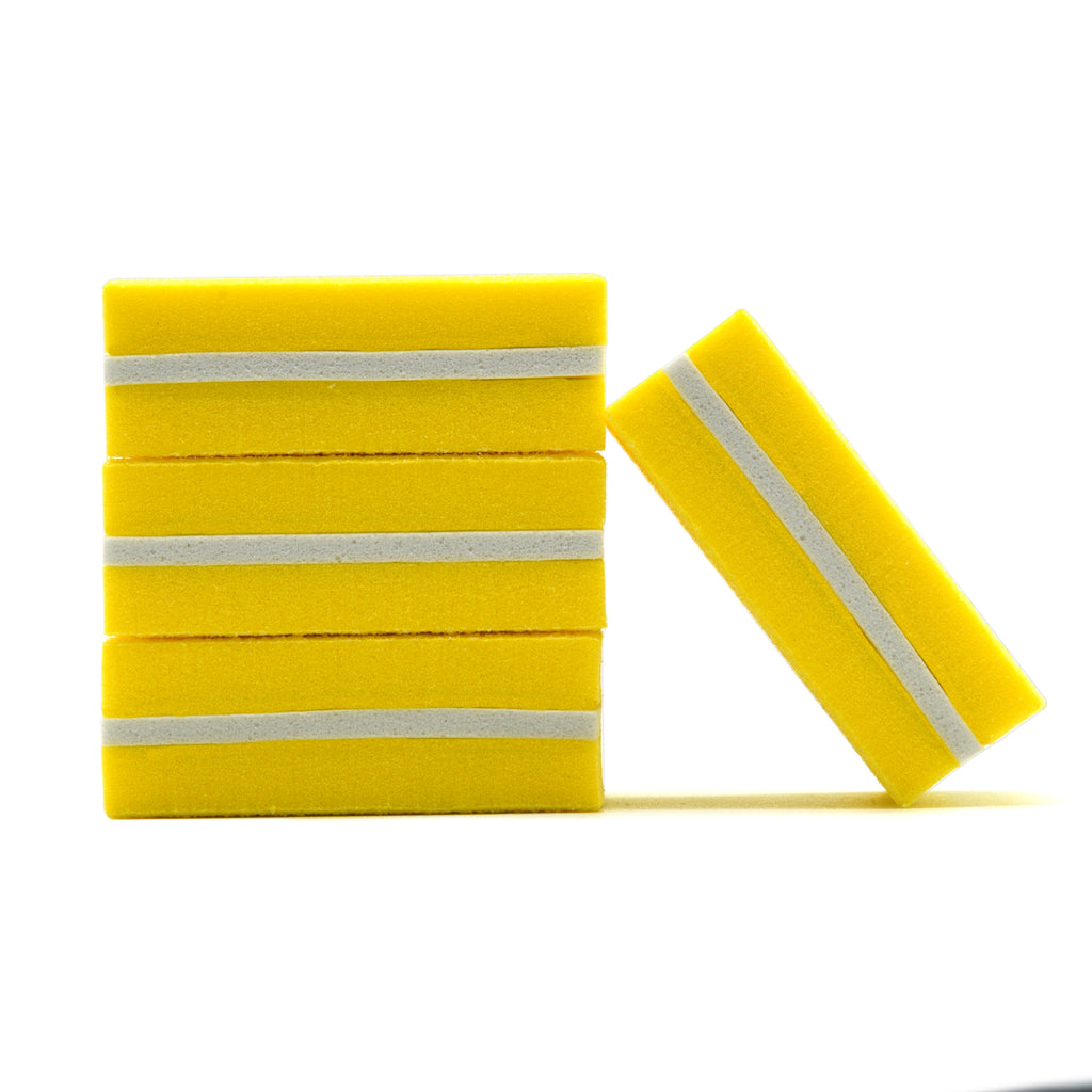 Double Sided Nail Buffers Mini Size 100/180 Grit - Yellow (1 case/1500 pieces)