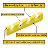PrettyClaw EVA Pedicure Toe Separators - Yellow (200 Pieces/100 Pairs)