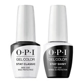 OPI GelColor Stay Shiny Top Coat & Stay Classic Base Coat - 0.5oz