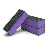 PrettyClaw 3-Way Nail Buffer Blocks 60/60/100 - Purple/Black