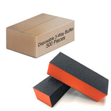 3-Way Nail Buffer Blocks 80/80/100 Grit - Orange/Black (1 case/500 pieces)