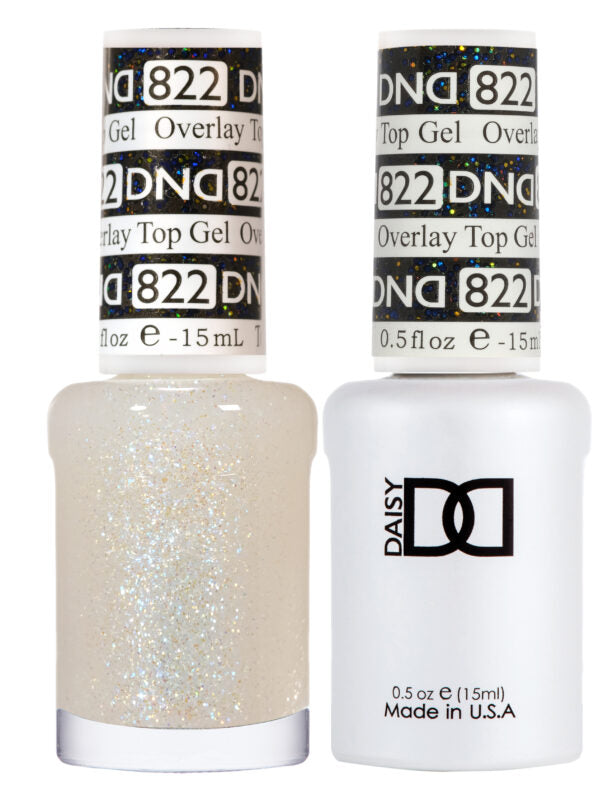 DND Duo Overlay Glitter Top Gel 822