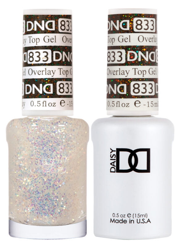 DND Duo Overlay Glitter Top Gel 833