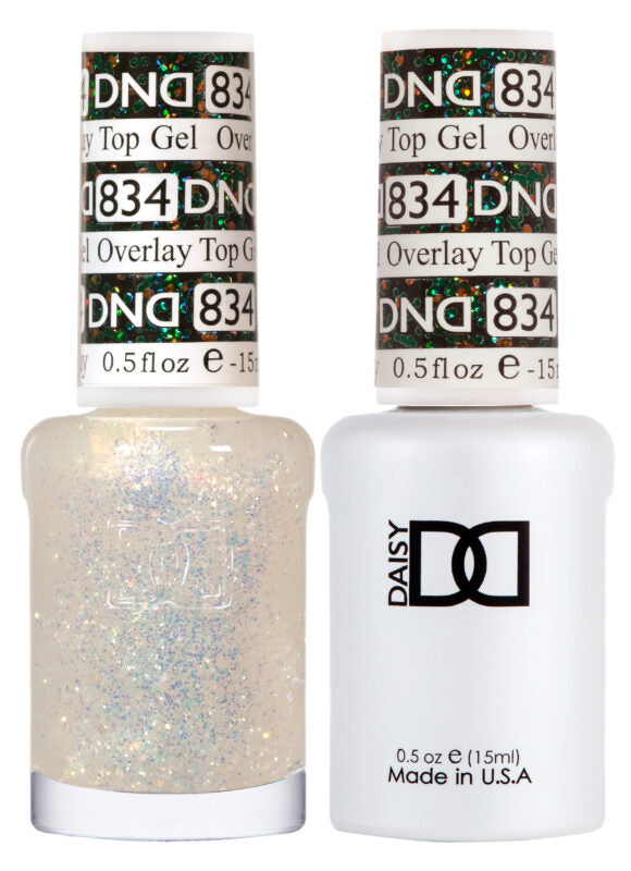 DND Duo Overlay Glitter Top Gel 834