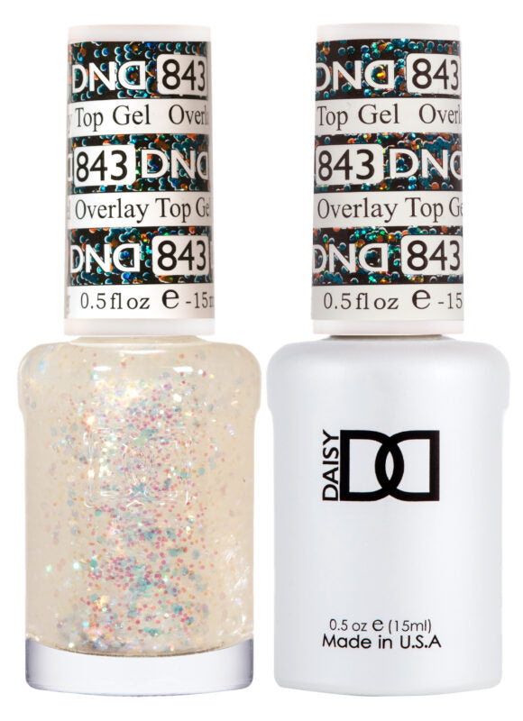 DND Duo Overlay Glitter Top Gel 843