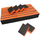 PrettyClaw Mini Disposable Nail Buffer Blocks 80/80 - Orange/Black (40pcs)
