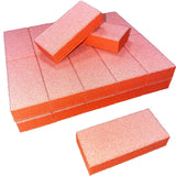 PrettyClaw Mini Disposable Nail Buffer Blocks 80/80 - Orange/White (25pcs)