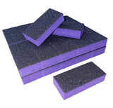 PrettyClaw Mini Nail Buffer Blocks 80/80 - Purple/Black (25 pieces)