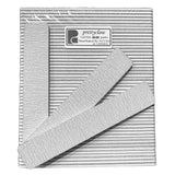 Prettyclaw Jumbo Manicure Nail File 80/80 Grit - Zebra (50 Pcs)