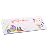 Salon Gift Certificates - White (50 Sheets)