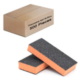 Double Sided Nail Buffers Large Size 80/80 Grit - Orange/Black (1 case/500 pieces)