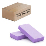 PrettyClaw Disposable Double Sided Nail Buffers 80/80 - Purple/White (500pcs)