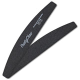 PrettyClaw Acrylic Nail Files Half Moon Shape 100/100 Grit - Black (50 pieces)