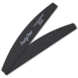 PrettyClaw Acrylic Nail Files Half Moon Shape 80/80 Grit - Black (50 pieces)