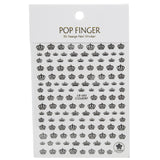 Nail Stickers Crowns Black CB-083B