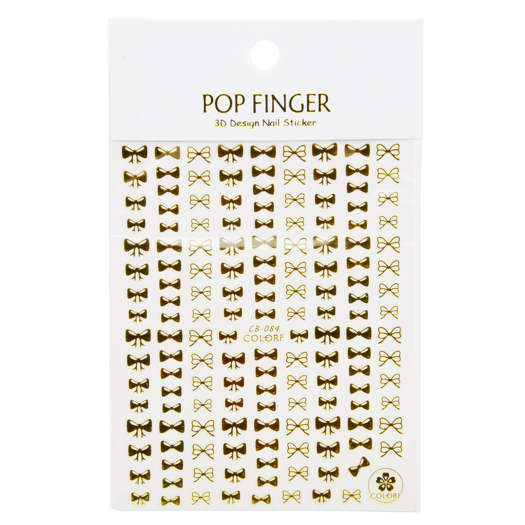 Nail Stickers Bows Gold CB-084G