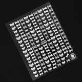 Nail Stickers Bows White CB-084W