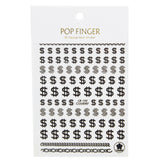 Nail Stickers Dollar Sign Black CB-130B