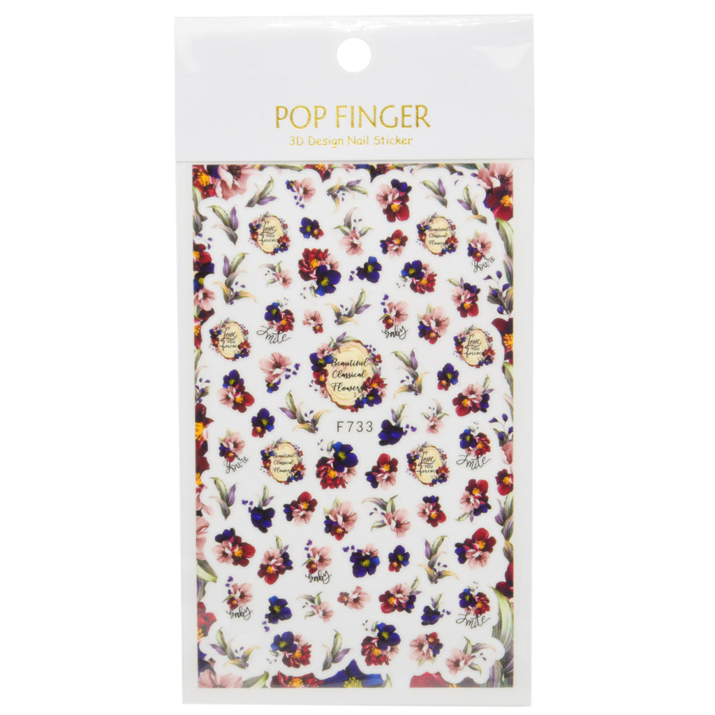 Nail Stickers Classical Flowers F-733