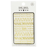 She Nail Stickers Triangles Gold SHE-009