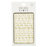 She Nail Stickers Gold SHE-026G