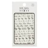She Nail Stickers Black SHE-026B
