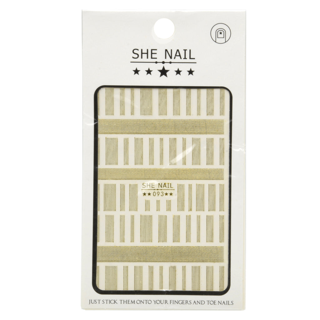 She Nail Stickers Gold SHE-093G