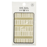 She Nail Stickers Gold SHE-093G
