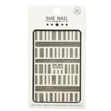 She Nail Stickers Black SHE-093B