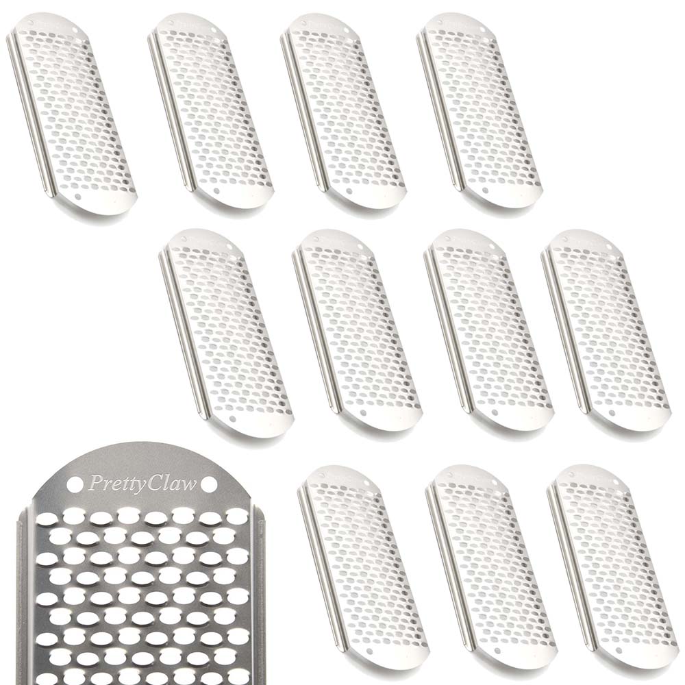 Prettyclaw Foot File & Callus Remover Replacement Blades - Silver/Big Hole (12pc)