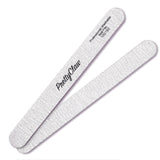 PrettyClaw Acrylic Nail Files Straight Shape 100/180 Grit - Zebra (50 Pieces)