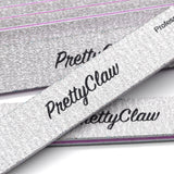 PrettyClaw Acrylic Nail Files Straight Shape 100/180 Grit - Zebra (50 Pieces)