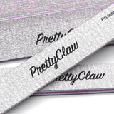 PrettyClaw Acrylic Nail Files Straight Shape 80/100 Grit - Zebra (50 Pieces)