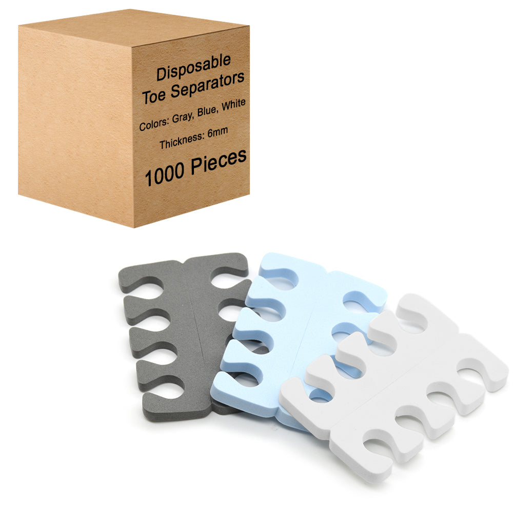 EVA Pedicure Toe Separators - Blue, Gray, White (1 case/1000 pieces)